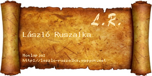 László Ruszalka névjegykártya